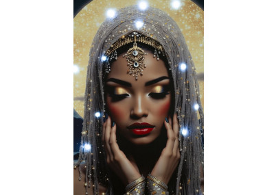 Tableau Vénus LED laqué avec cadre – décoration murale lumineuse – 70 x 4 x 100 cm