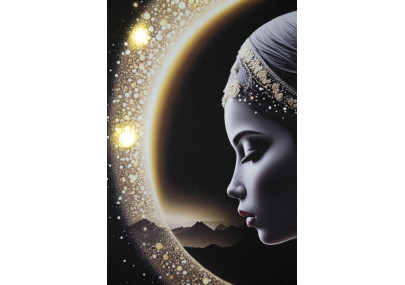 Tableau LED laqué avec cadre – art mural lumineux – 60 x 3,5 x 90 cm