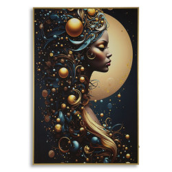 Tableau Minerva LED A laqué avec cadre – décoration murale design – 60 x 3,5 x 90 cm