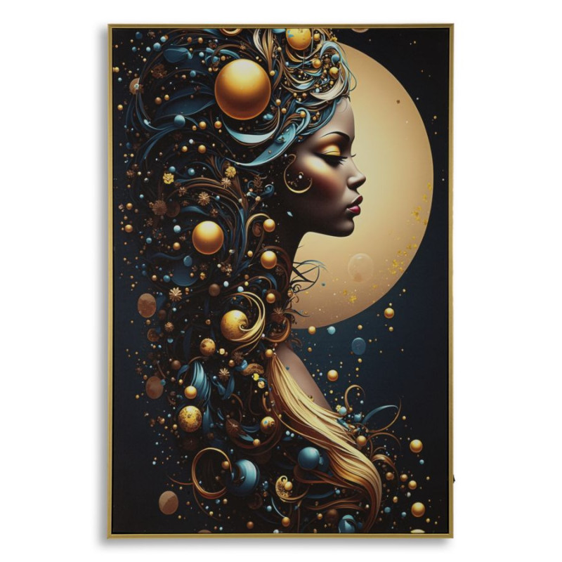 Tableau Minerva LED A laqué avec cadre – décoration murale design – 60 x 3,5 x 90 cm