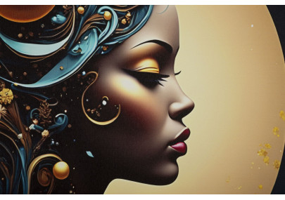 Tableau Minerva LED A laqué avec cadre – décoration murale design – 60 x 3,5 x 90 cm