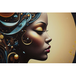 Tableau Minerva LED A laqué avec cadre – décoration murale design – 60 x 3,5 x 90 cm