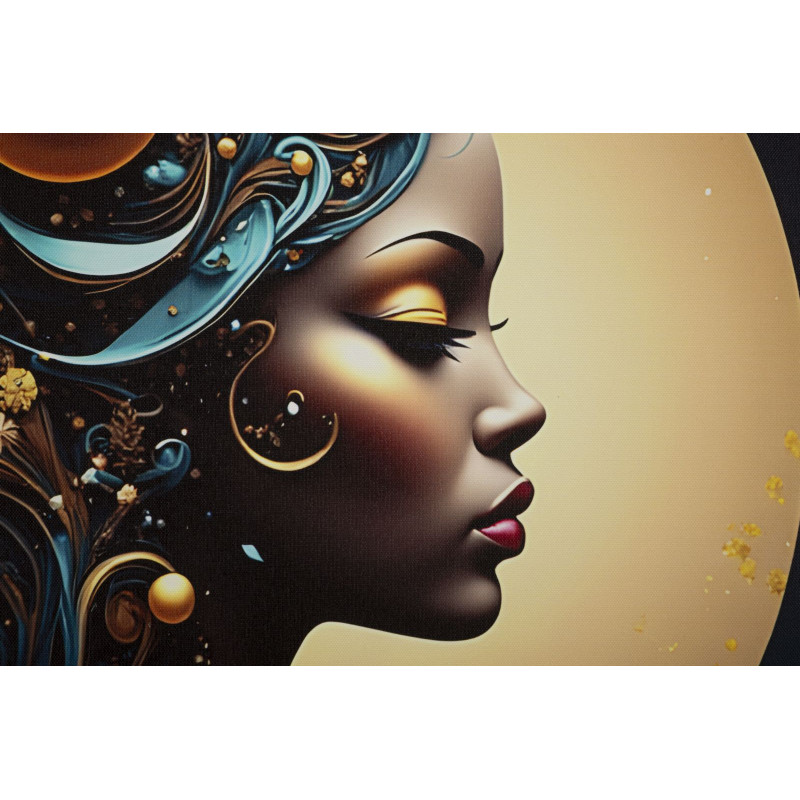 Tableau Minerva LED A laqué avec cadre – décoration murale design – 60 x 3,5 x 90 cm