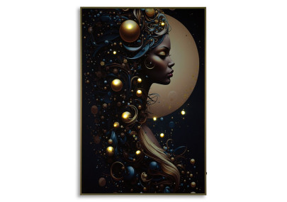 Tableau Minerva LED A laqué avec cadre – décoration murale design – 60 x 3,5 x 90 cm