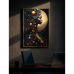 Tableau Minerva LED A laqué avec cadre – décoration murale design – 60 x 3,5 x 90 cm