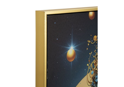 Tableau Minerva LED B laqué avec cadre – art mural lumineux – 60 x 3,5 x 90 cm