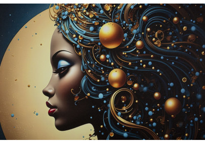 Tableau Minerva LED B laqué avec cadre – art mural lumineux – 60 x 3,5 x 90 cm