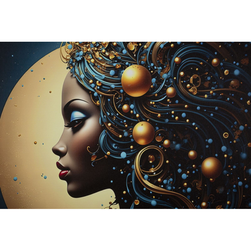 Tableau Minerva LED B laqué avec cadre – art mural lumineux – 60 x 3,5 x 90 cm