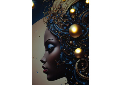 Tableau Minerva LED B laqué avec cadre – art mural lumineux – 60 x 3,5 x 90 cm