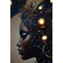 Tableau Minerva LED B laqué avec cadre – art mural lumineux – 60 x 3,5 x 90 cm