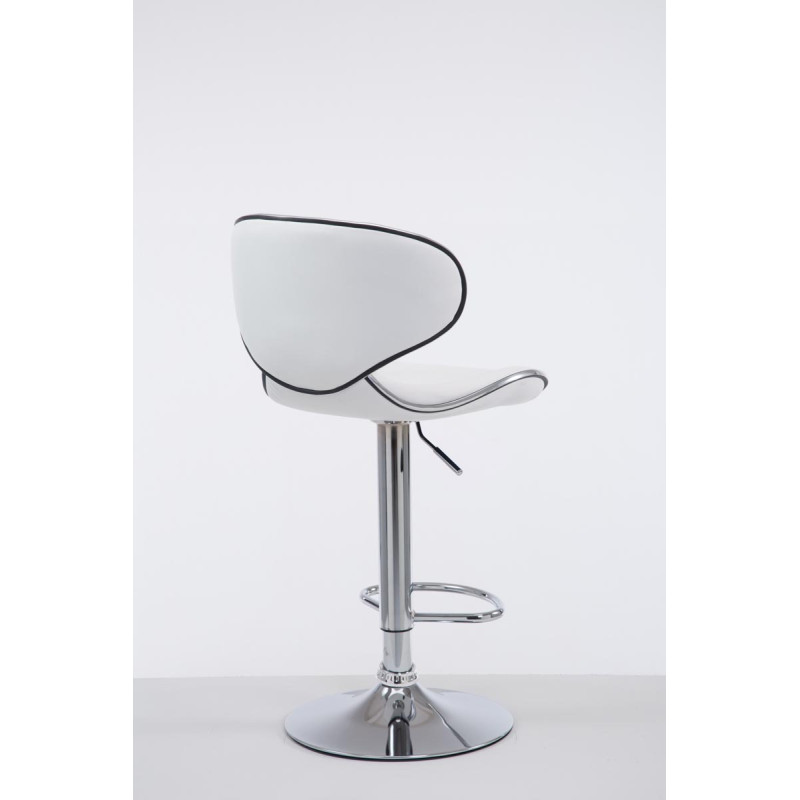 Tabouret de bar chromé Las Vegas V2 blanc