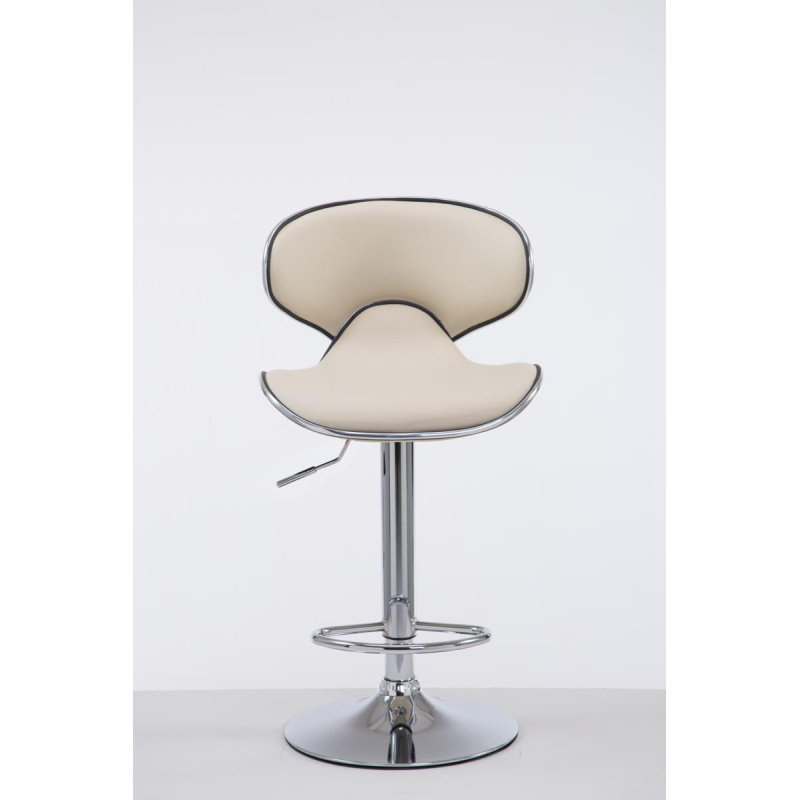 Taburete Las Vegas V2 Crema,Cromado