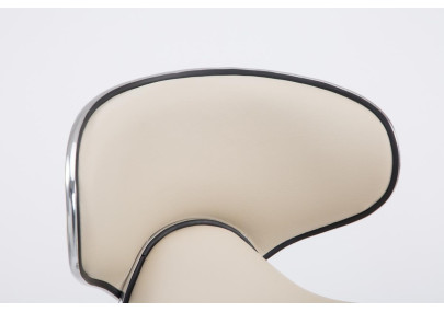 Tabouret de bar Las Vegas V2 chromé crème