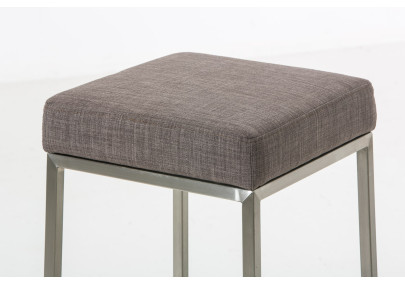 Tabouret de bar en tissu Montreal E80 gris