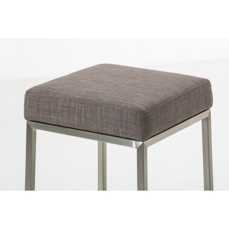 Tabouret de bar en tissu Montreal E80 gris