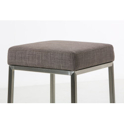 Tabouret de bar en tissu Montreal E80 gris