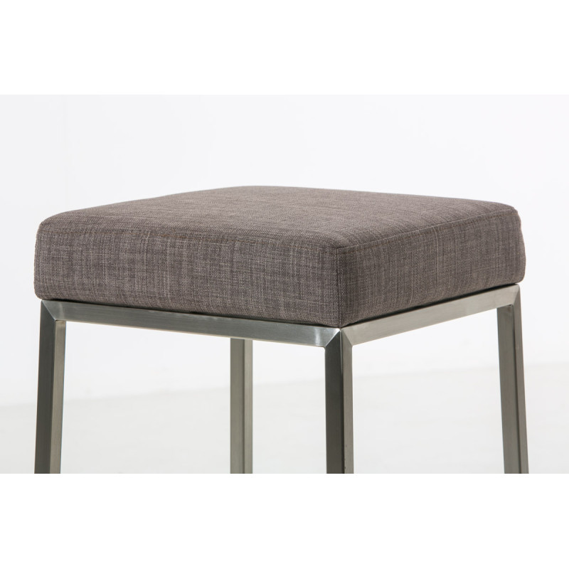 Tabouret de bar en tissu Montreal E80 gris