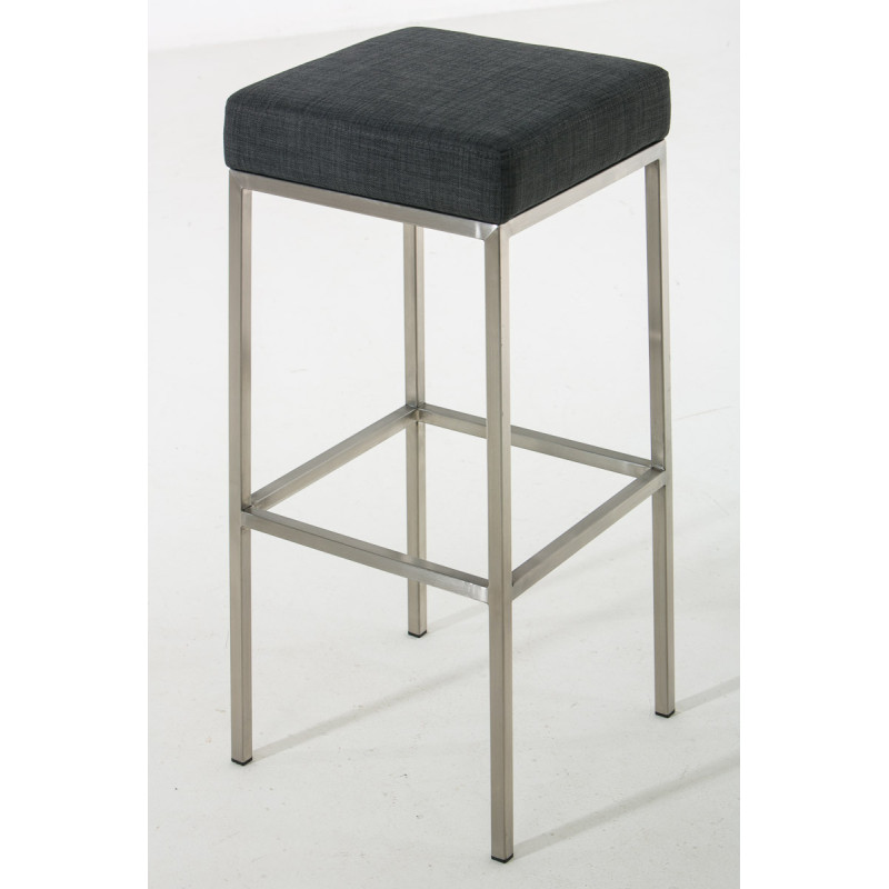 Tabouret de bar en tissu Montreal E80 gris foncé