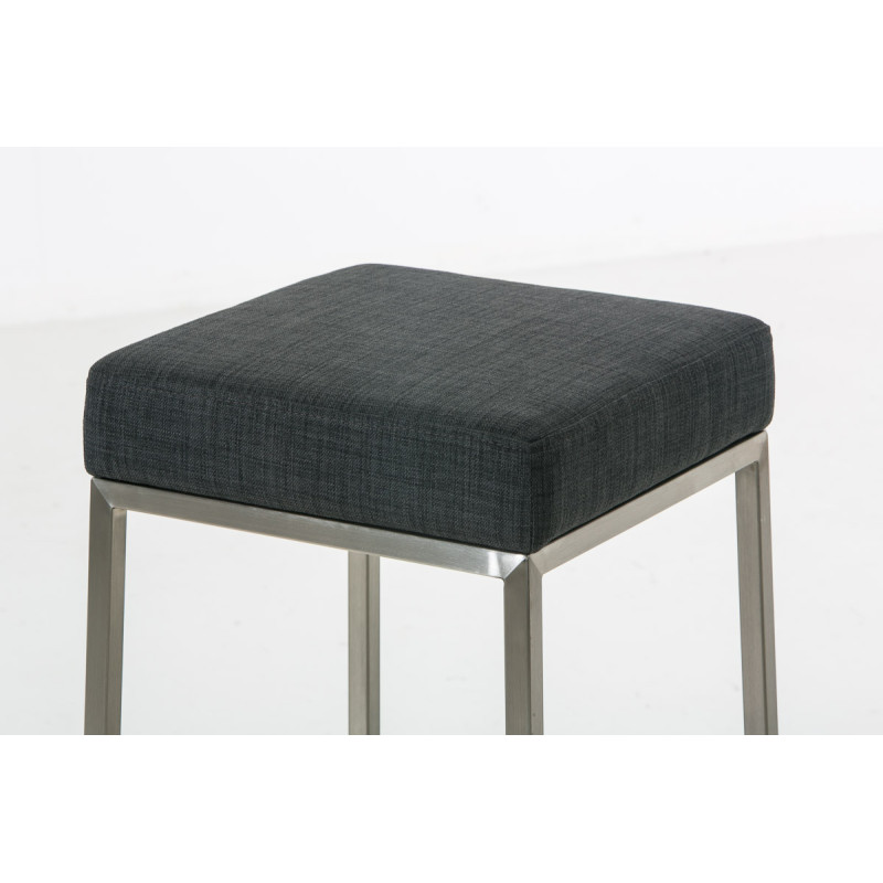 Tabouret de bar en tissu Montreal E80 gris foncé