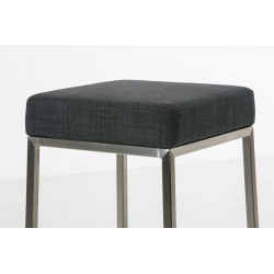 Tabouret de bar en tissu Montreal E80 gris foncé