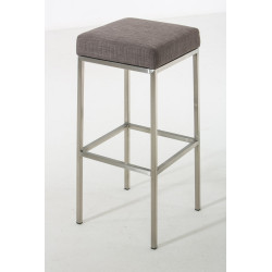 Tabouret de bar en tissu Montreal E85 gris