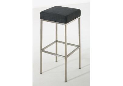 Tabouret de bar Montreal E85, tissu gris foncé