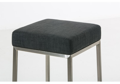 Tabouret de bar Montreal E85, tissu gris foncé