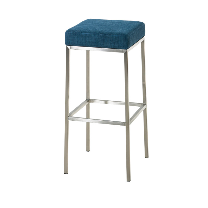 Tabouret de bar en tissu Montreal E85 bleu
