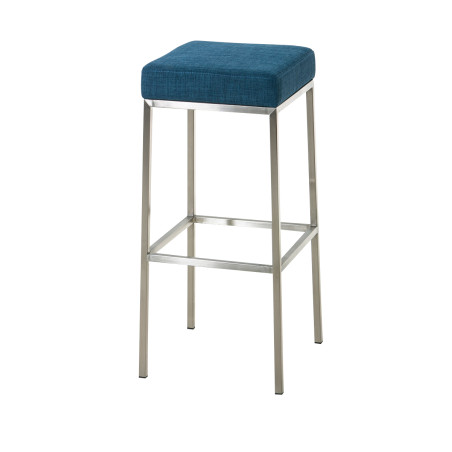 Tabouret de bar en tissu Montreal E85 bleu