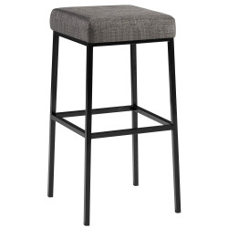 Tabouret de bar en tissu Montreal B80 gris