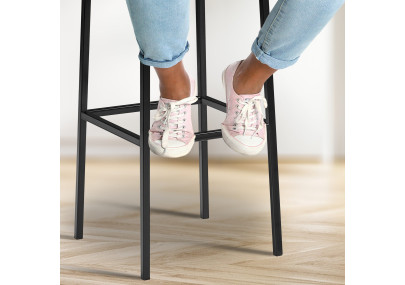 Tabouret de bar Montreal B80, tissu gris