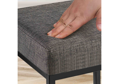 Tabouret de bar Montreal B80, tissu gris