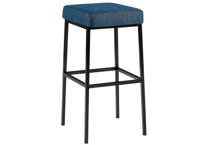 Tabouret de bar en tissu Montreal B80 bleu