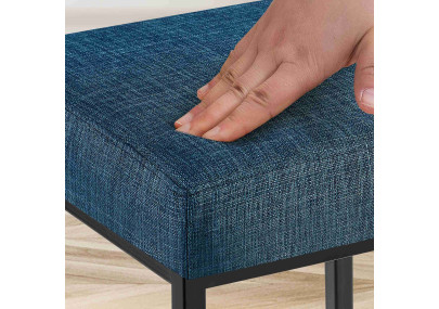 Tabouret de bar Montréal B80, tissu bleu