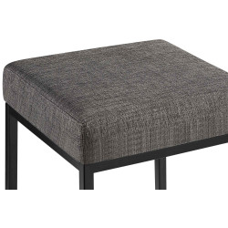 Tabouret de bar en tissu Montreal B85 gris