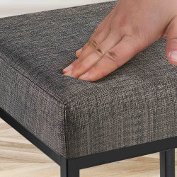 Tabouret de bar en tissu Montreal B85 gris