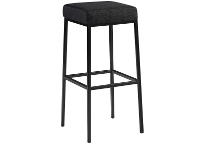 Tabouret de bar en tissu Montreal B85 gris foncé