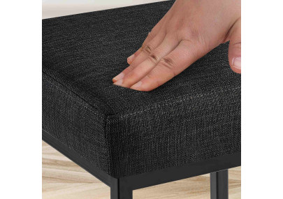 Tabouret de bar en tissu Montreal B85 gris foncé