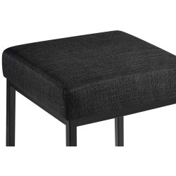 Ensemble de 2 tabourets de bar Montreal 85, tissu noir gris foncé
