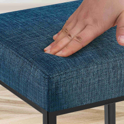 Conjunto de 2 taburetes de bar Montreal 85, tela negro azul