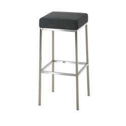 Tabouret de bar en tissu Montreal E80 gris foncé