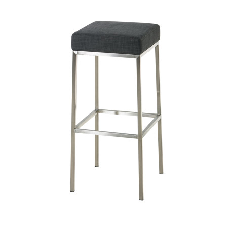 Tabouret de bar en tissu Montreal E80 gris foncé