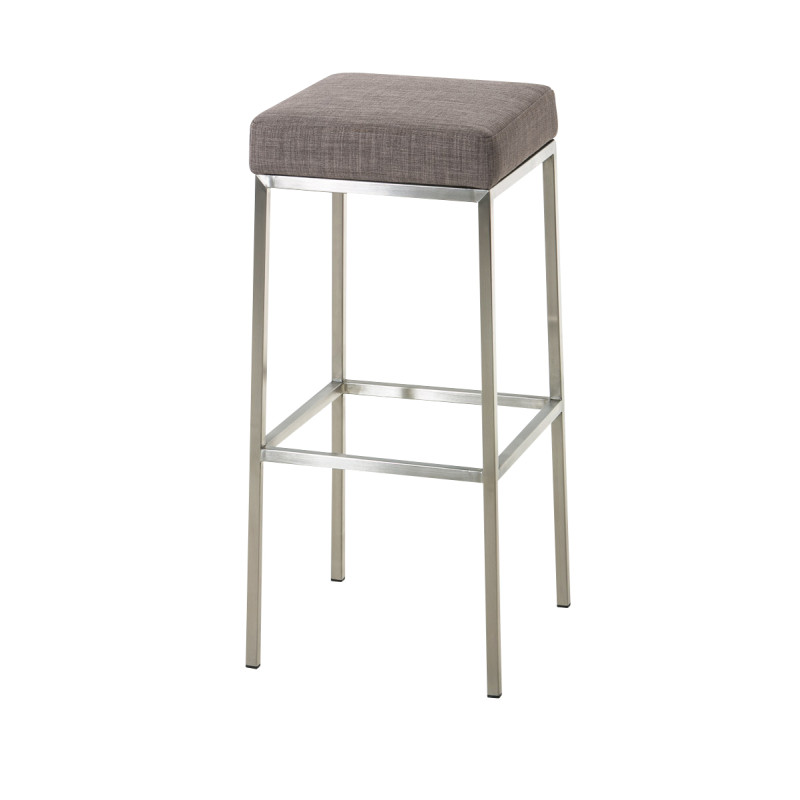 Tabouret de bar en tissu Montreal E80 gris foncé
