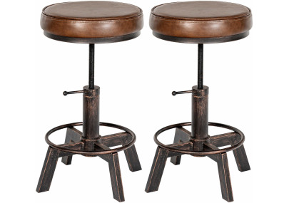 Lot de 2 tabourets Destin bronze