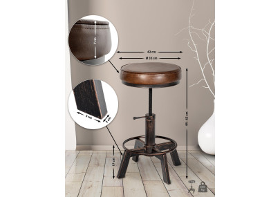 Lot de 2 tabourets Destin bronze