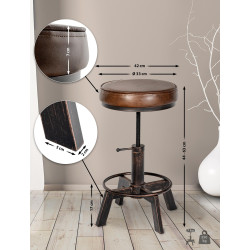 Lot de 2 tabourets Destin bronze