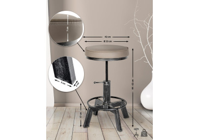 Coppia di sgabelli Destin argento antico