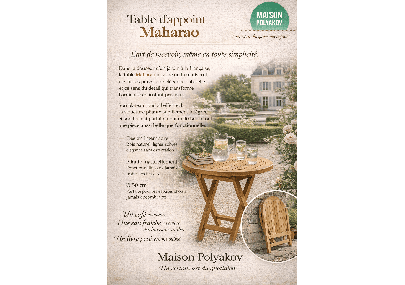 Table de jardin en teck Maharao