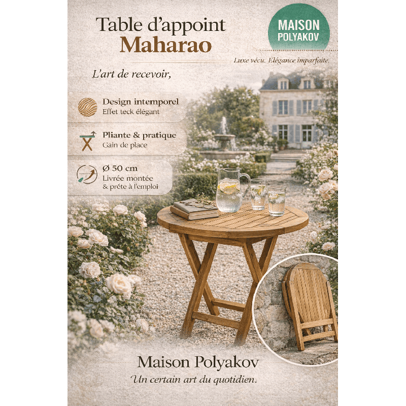 Table de jardin en teck Maharao