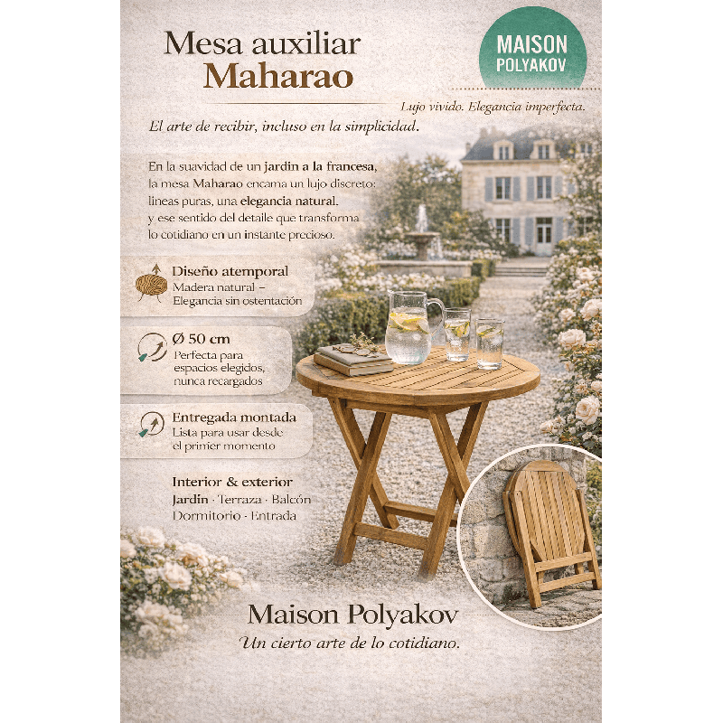 Table de jardin en teck Maharao